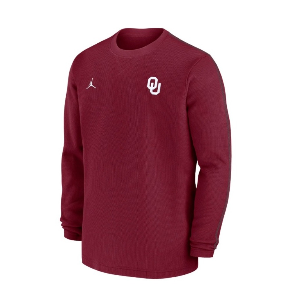 Jordan Men's Brand Oklahoma Sooners Crimson Dri-FIT Long Sleeve T-Shirt - Size M